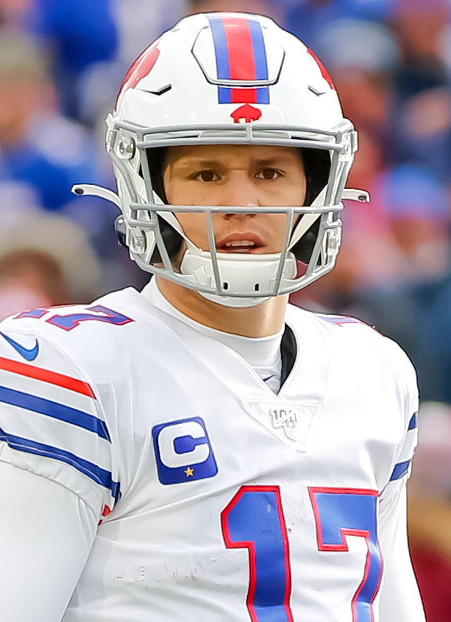 Josh Allen con los Buffalo Bills. Fotografía de archivo de 2019, All-Pro Reels, CC BY-SA 2.0; no corresponde al partido ante Houston de esta noticia.