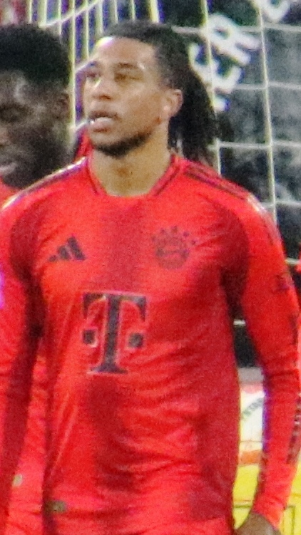 Michael Olise con Bayern en enero de 2025. Fotografía de archivo; no corresponde al gol ante Bélgica.